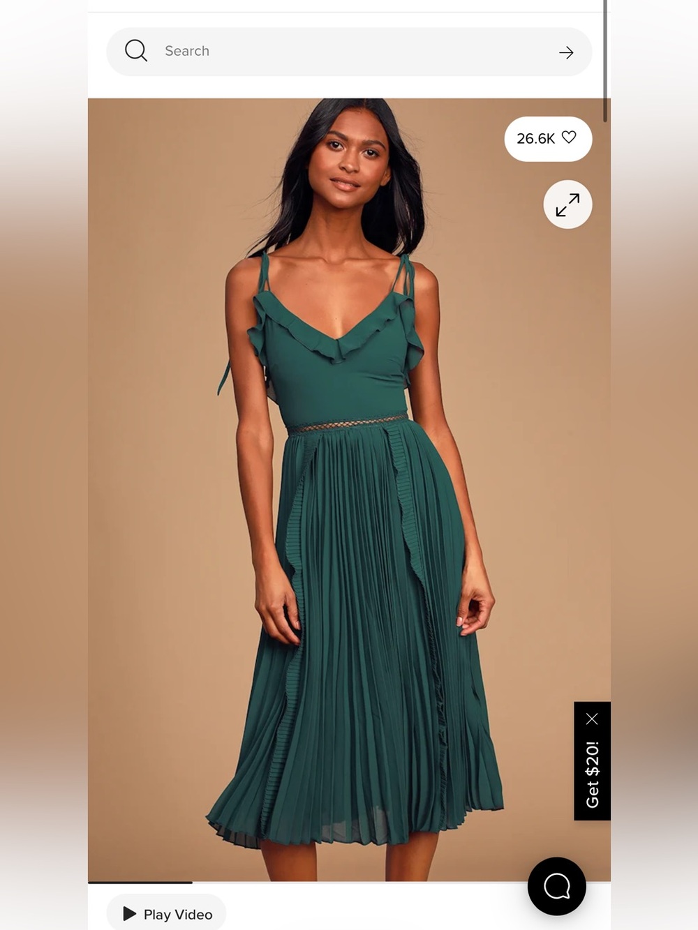 Lulu's Never a Dull Moment White Tie-Strap Pleated Midi Dress